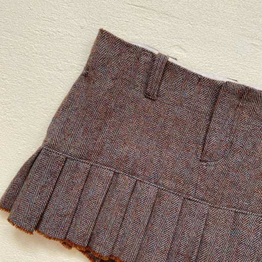Vintage Abercrombie & Fitch Wool Pleated Micro Mini Skirt, Size 8