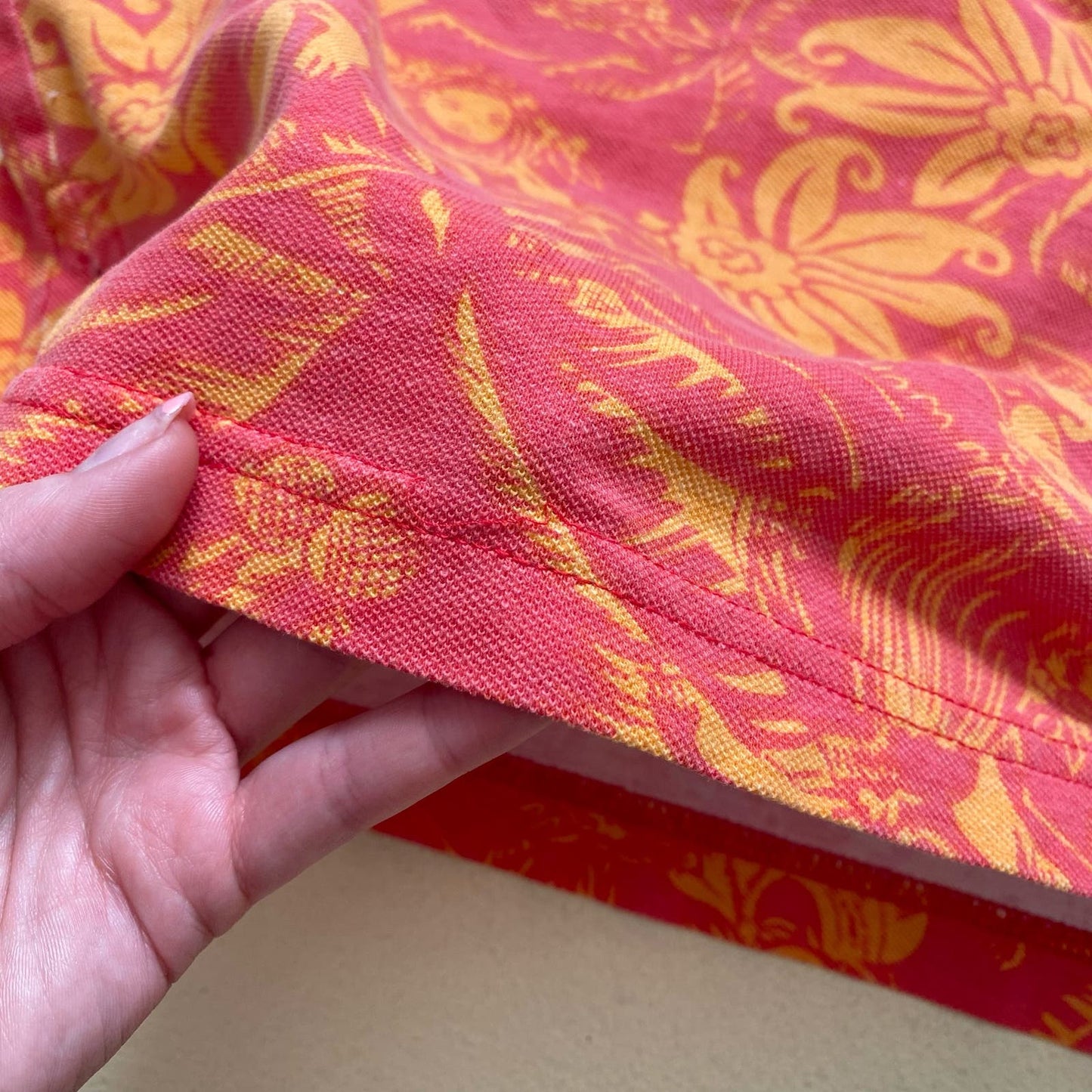 Vintage Hawaiian Polo Shirt Mini Dress, Size Medium