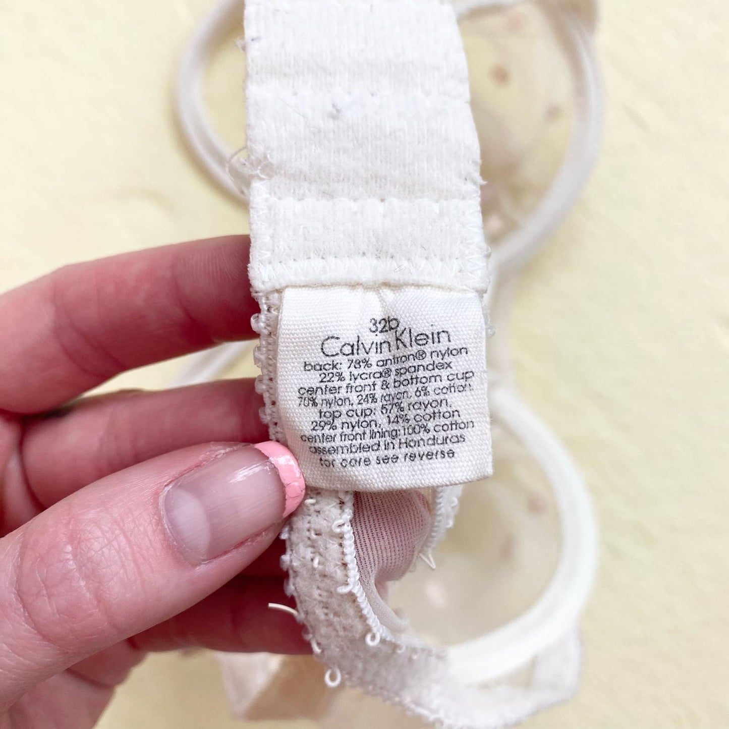 Y2K Calvin Klein Lace Mesh Underwire Bra, Size 32B