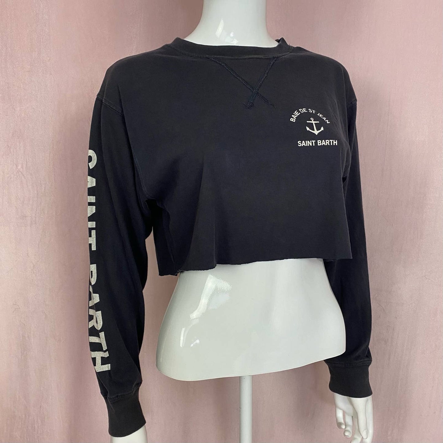Reworked Brandy Melville Saint Barth Crop Long Sleeve
