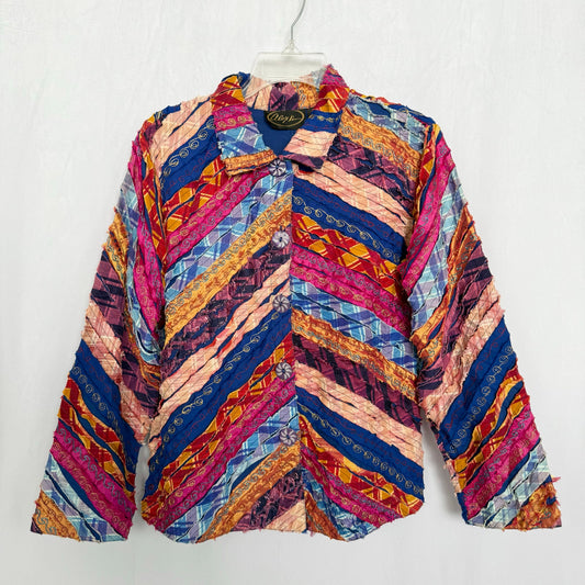 Vintage Alex Kim Patchwork Button Up Jacket, Size PL