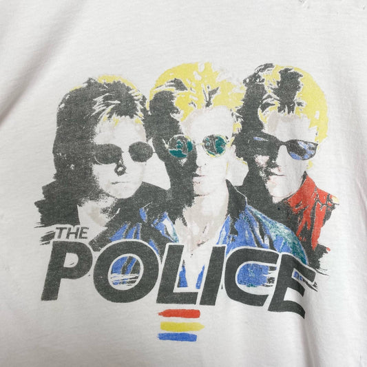 Reworked The Police x Lucky Brand Distressed Tee, Size XL