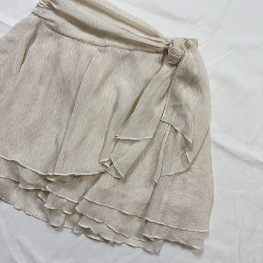 Secondhand Aerie Chiffon Tiered Wrap Mini Skirt, Size XS