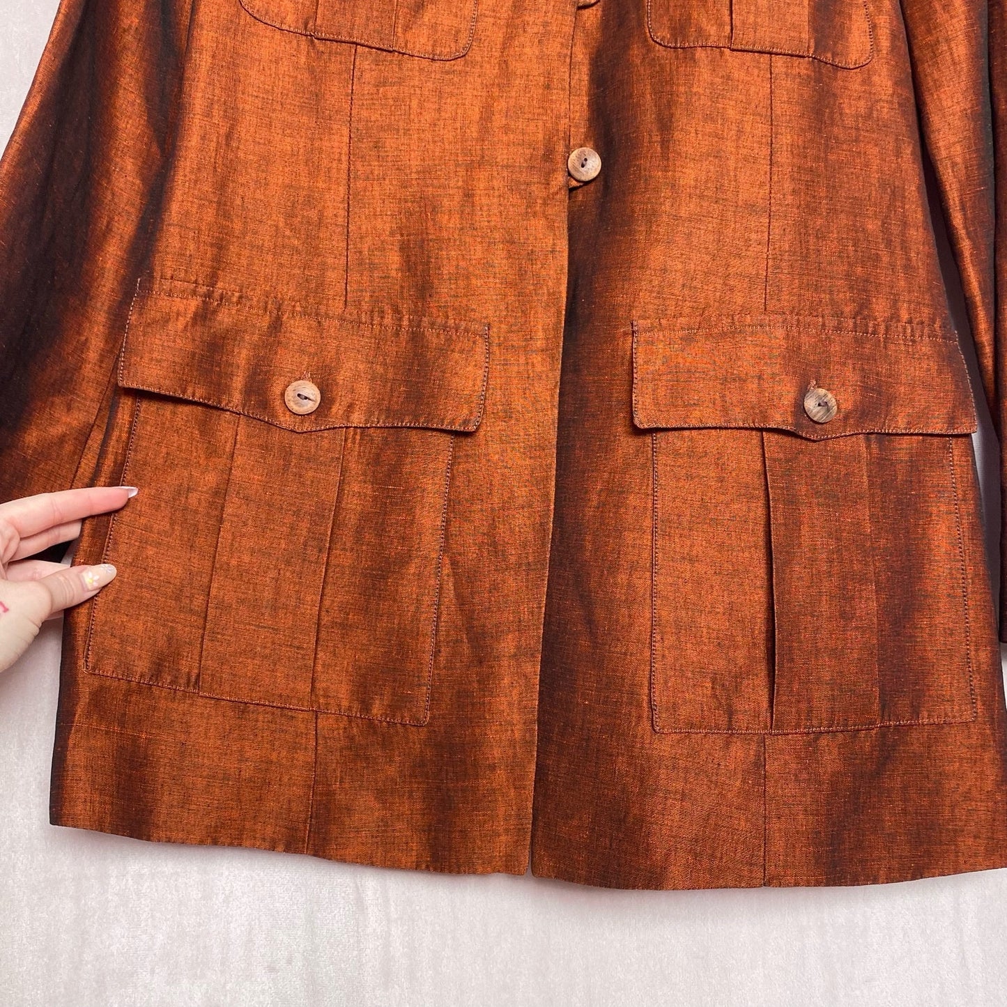 Vintage Armand Ventilo Linen Blend Blazer Jacket, Size Small