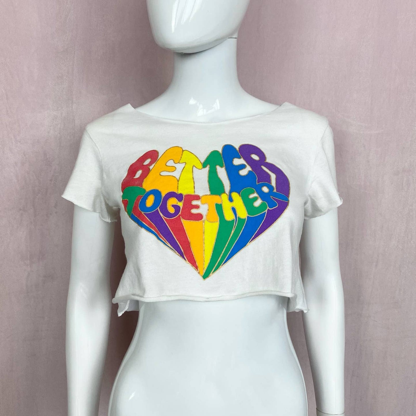 Reworked Old Navy Better Together Crop Tee, Size Small