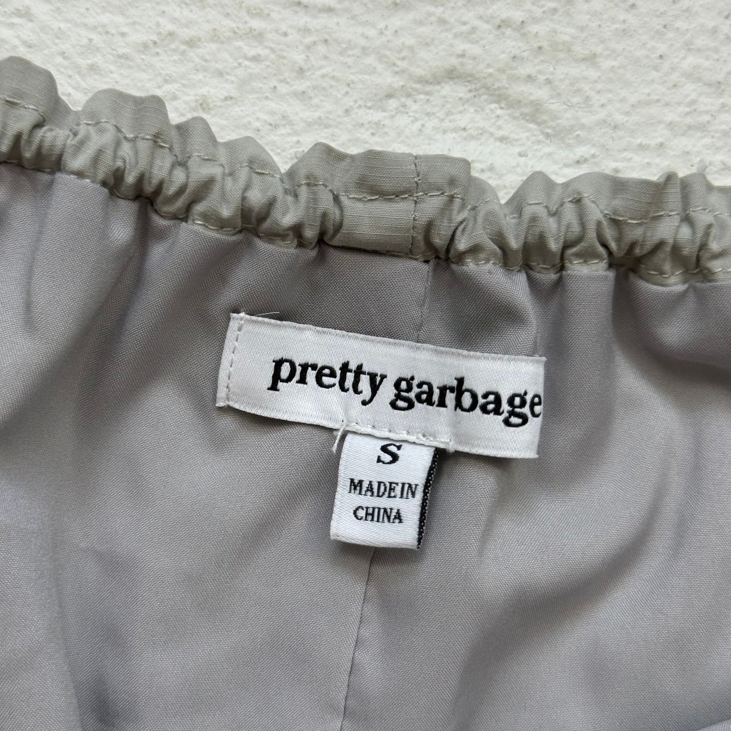 Secondhand Pretty Garbage Gray Cargo Mini Skirt Size Small Adjustable Waist