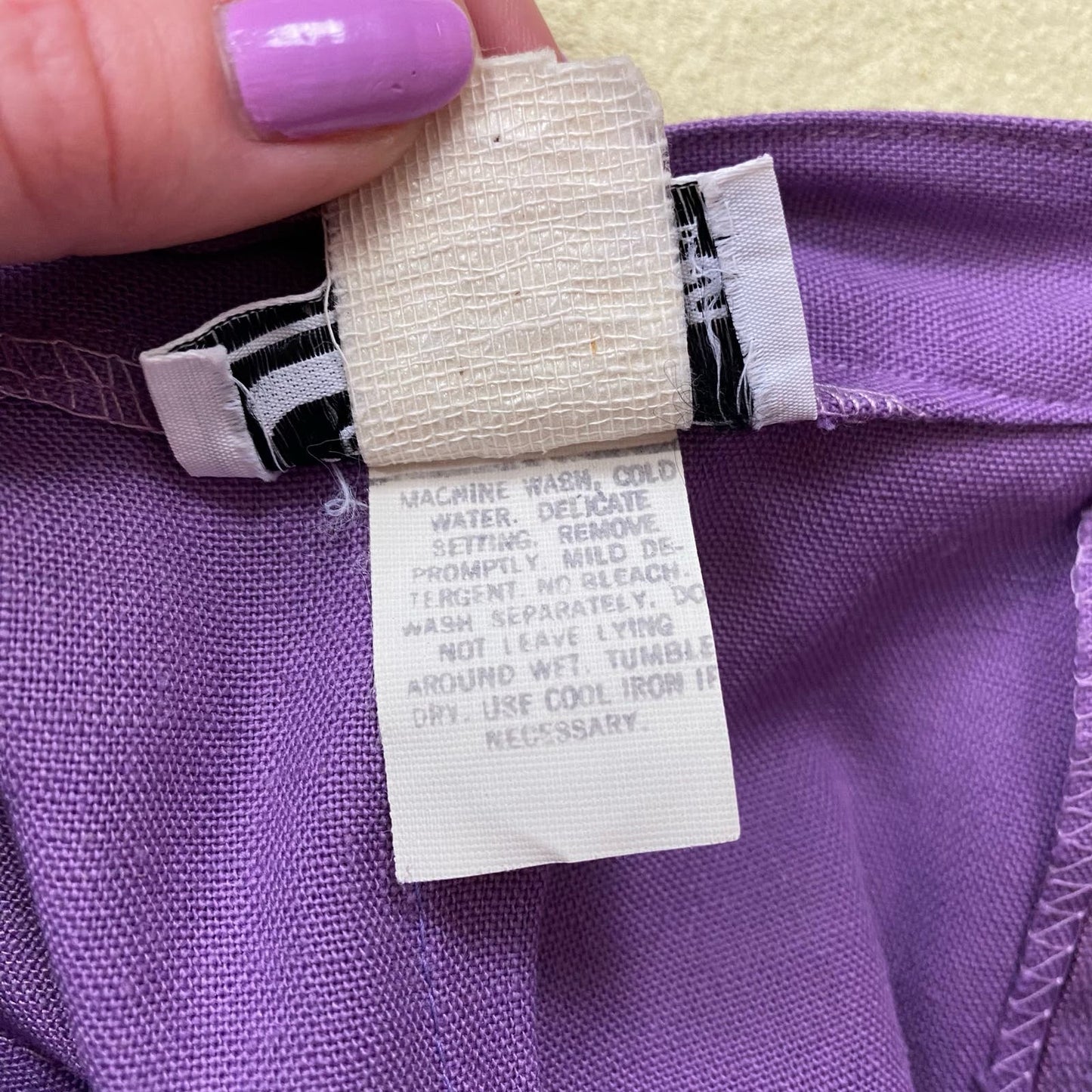 Vintage Campus Casuals Purple A-Line Skirt with Belt, Size XS