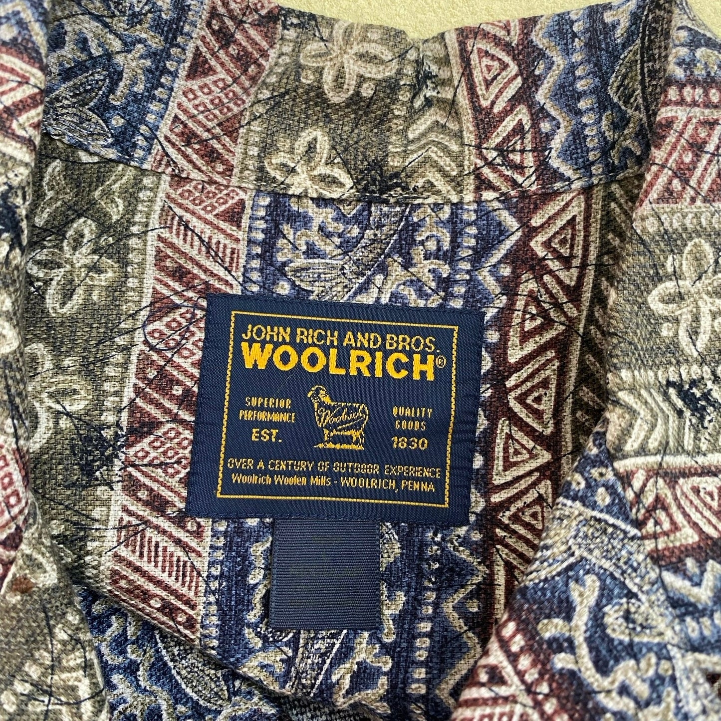 Upcycled Fish Tribal Print Button Up & Shorts Set, Size S/M/L