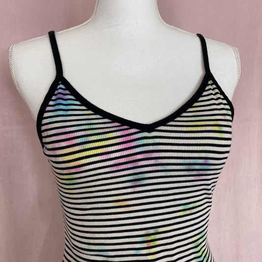 Upcycled Urban Outfitters Tie Dye Striped Mini Dress, Size Small