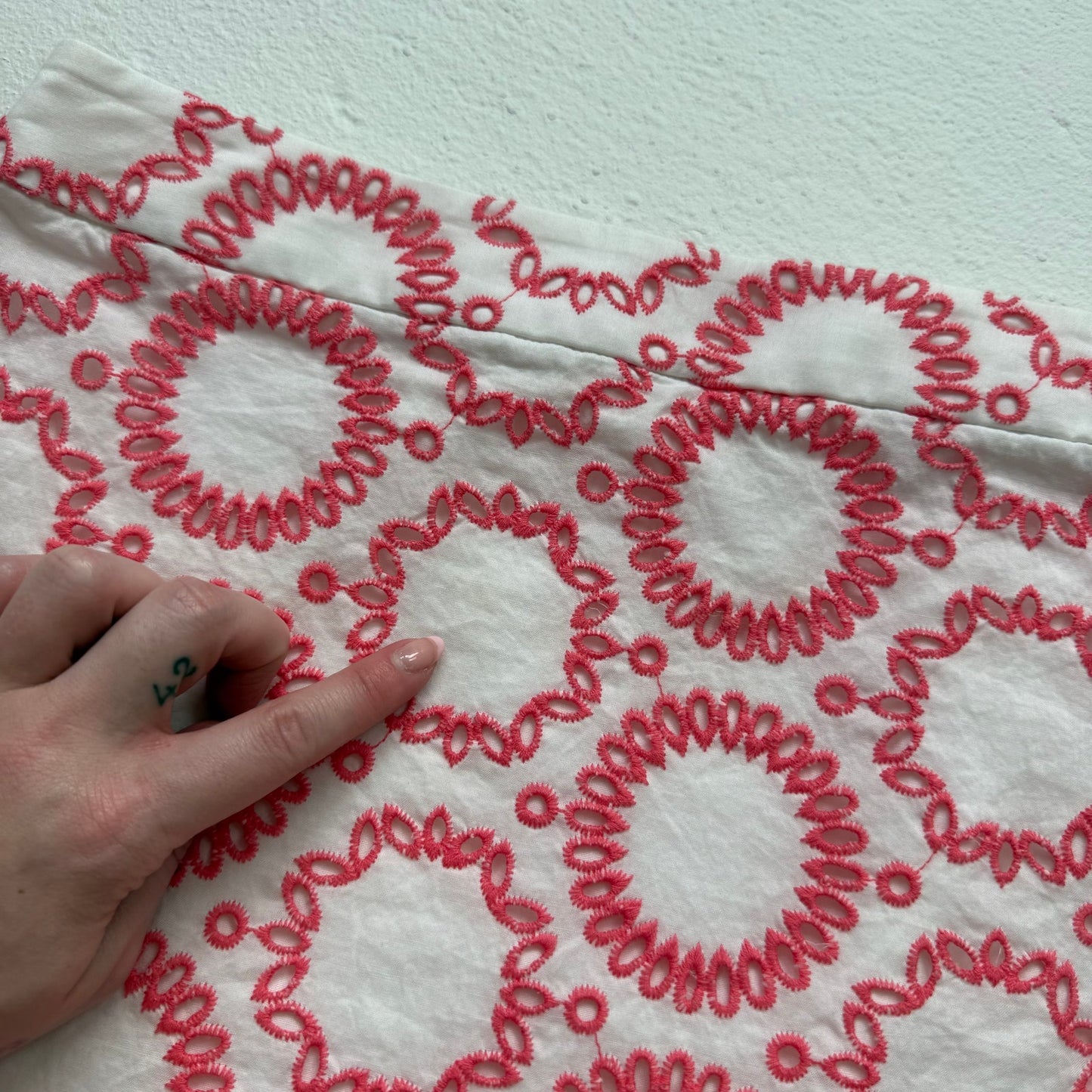 Secondhand Banana Republic Milly Collection Eyelet High Waisted Mini Skirt, Size 2