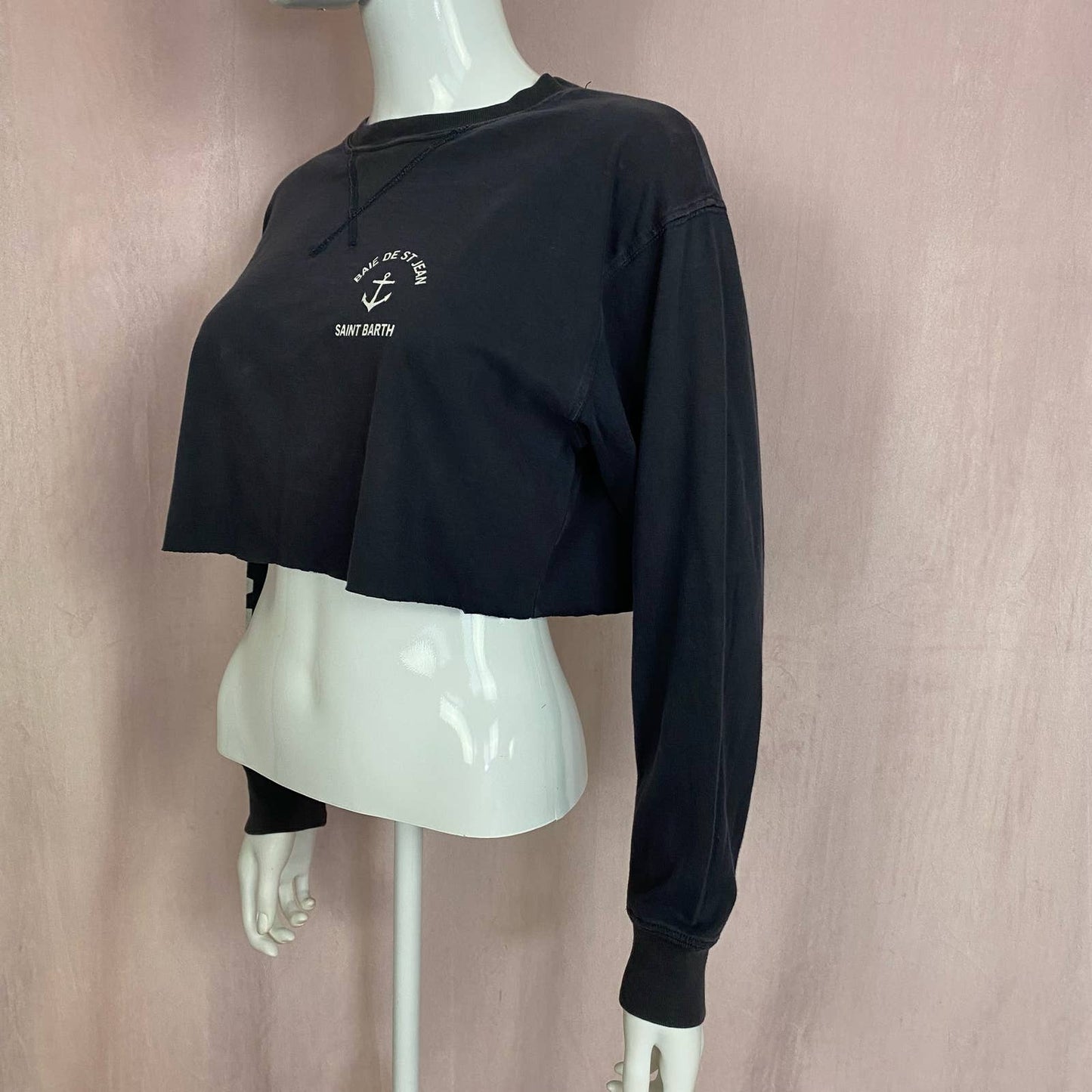 Reworked Brandy Melville Saint Barth Crop Long Sleeve
