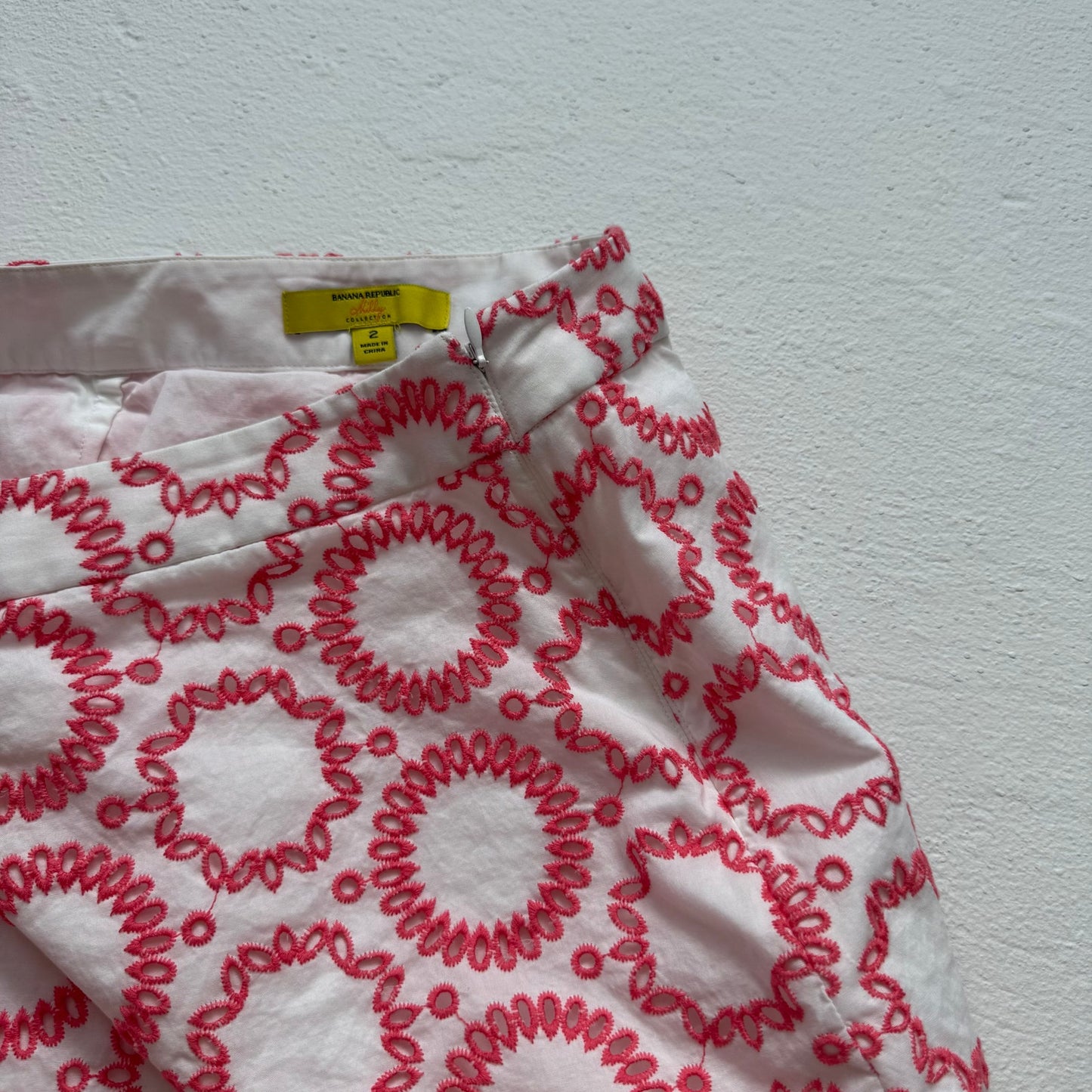 Secondhand Banana Republic Milly Collection Eyelet High Waisted Mini Skirt, Size 2