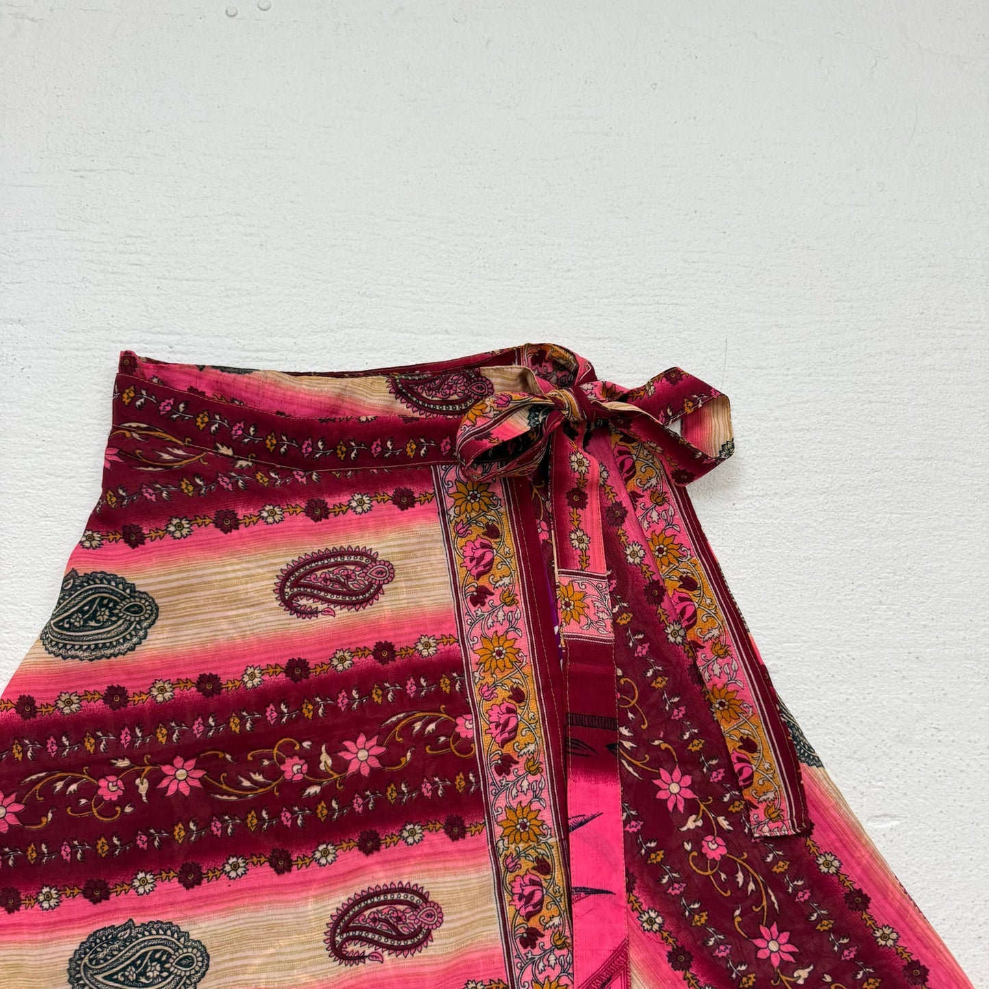 Secondhand Yarin Silk Boho Wrap Skirt, Size Small-XL