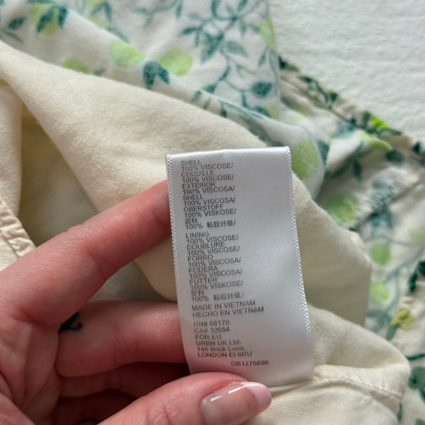 Secondhand Urban Outfitters Lime Print Micro Mini Dress, Size Small