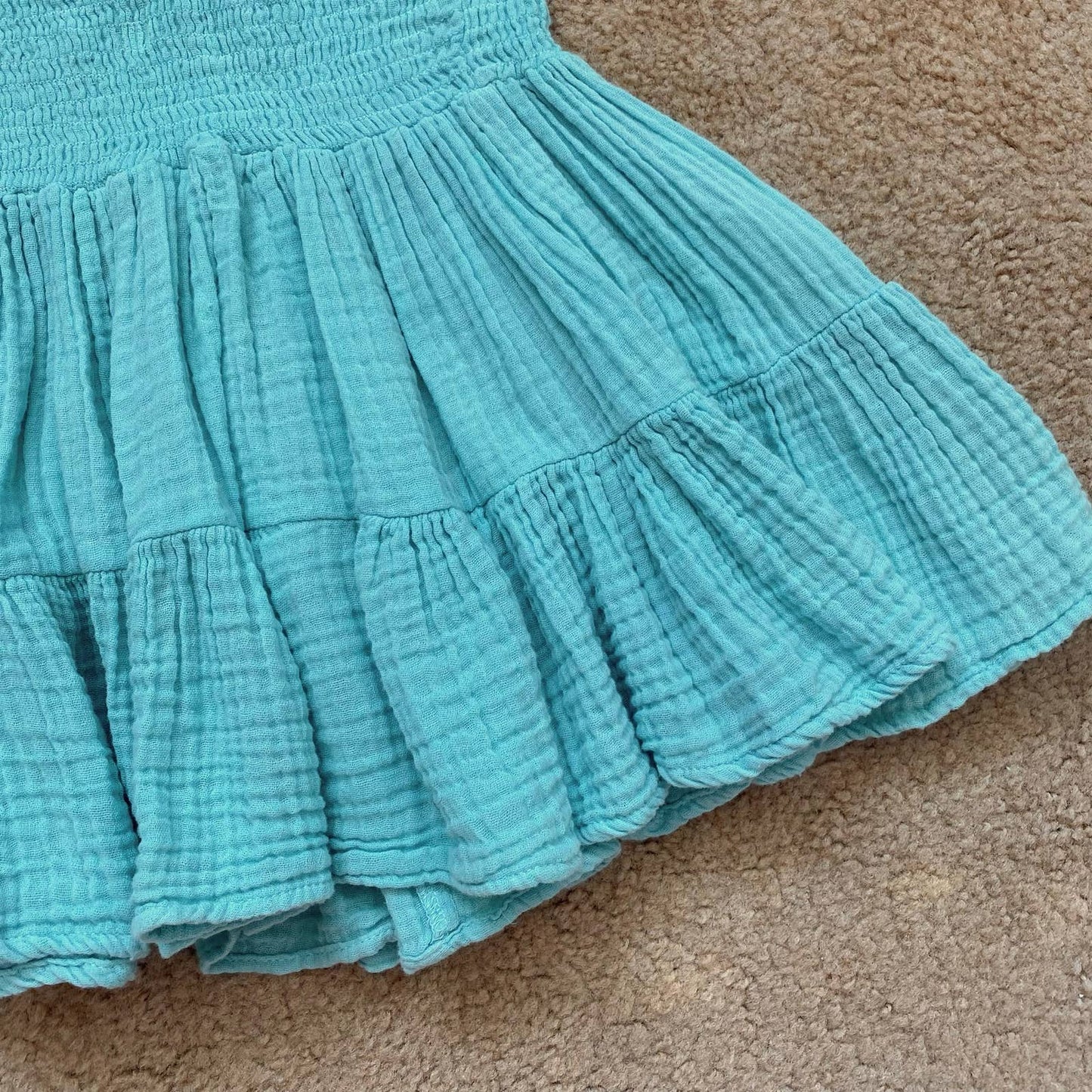 Secondhand Blue Life Tiered Ruffle Gauze Mini Skirt, Size Small