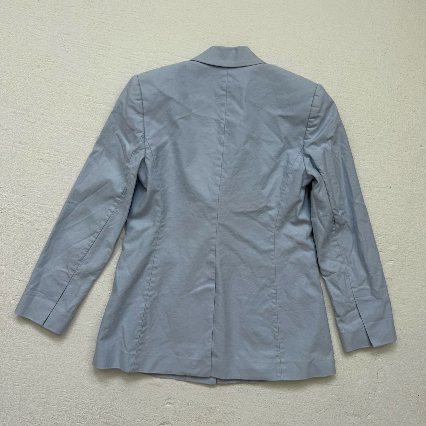 Secondhand Rebecca Taylor Light Blue Scalloped Cotton Blazer, Size 4
