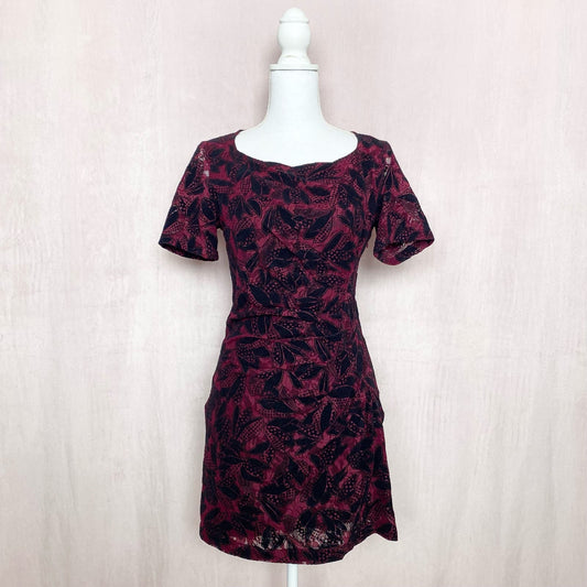 Secondhand Anthropologie Maeve Elorn Wrap Lace Sheath Dress, Size 6