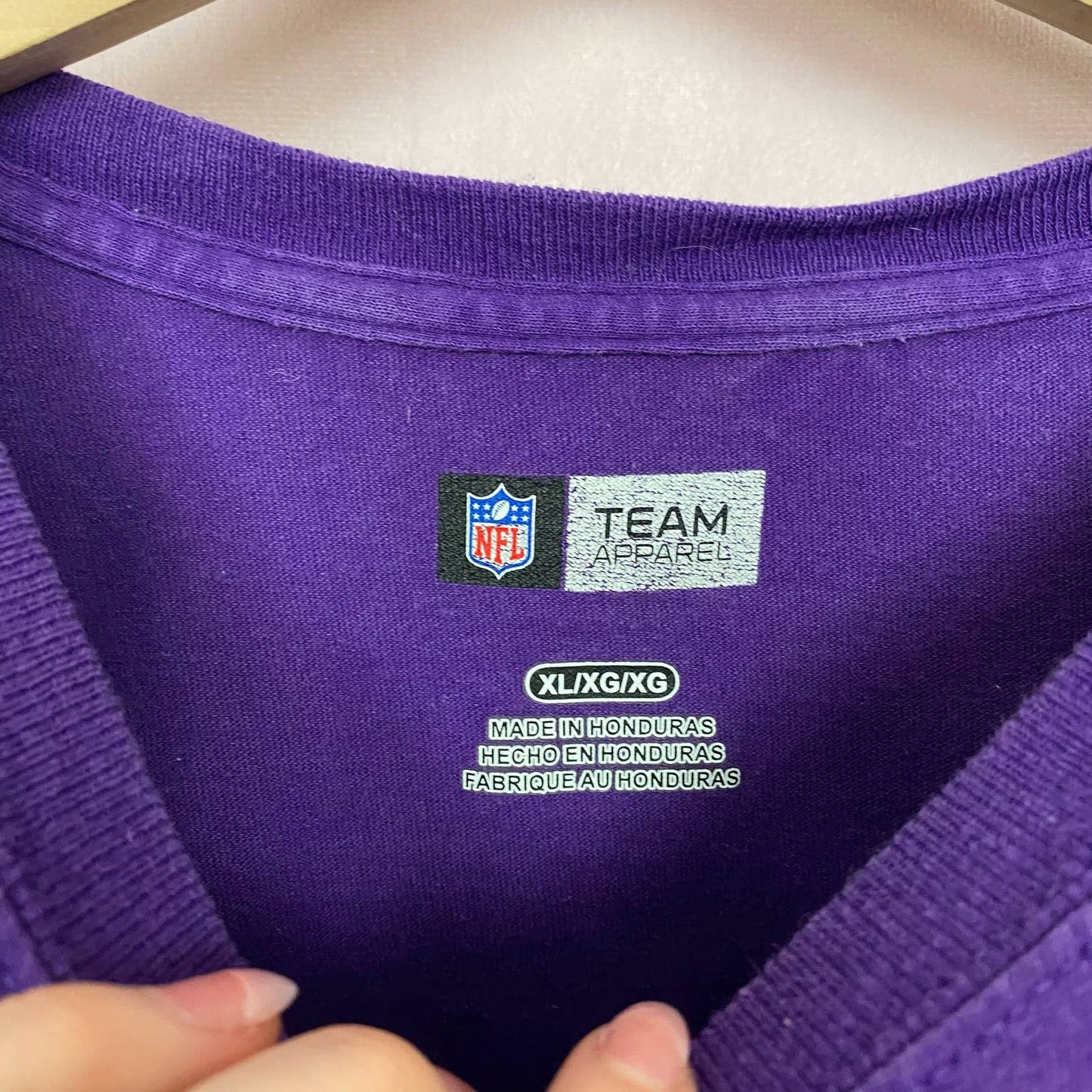 Reworked NFL Vikings Football Crop Tee, Size XL