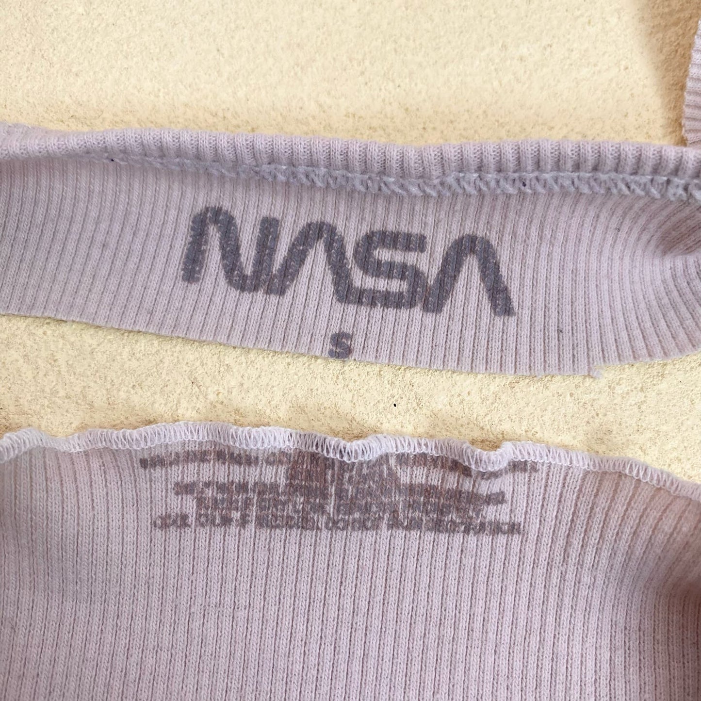 Upcycled Nasa USA Flag Embroidered Ribbed Tube Top, Size Small