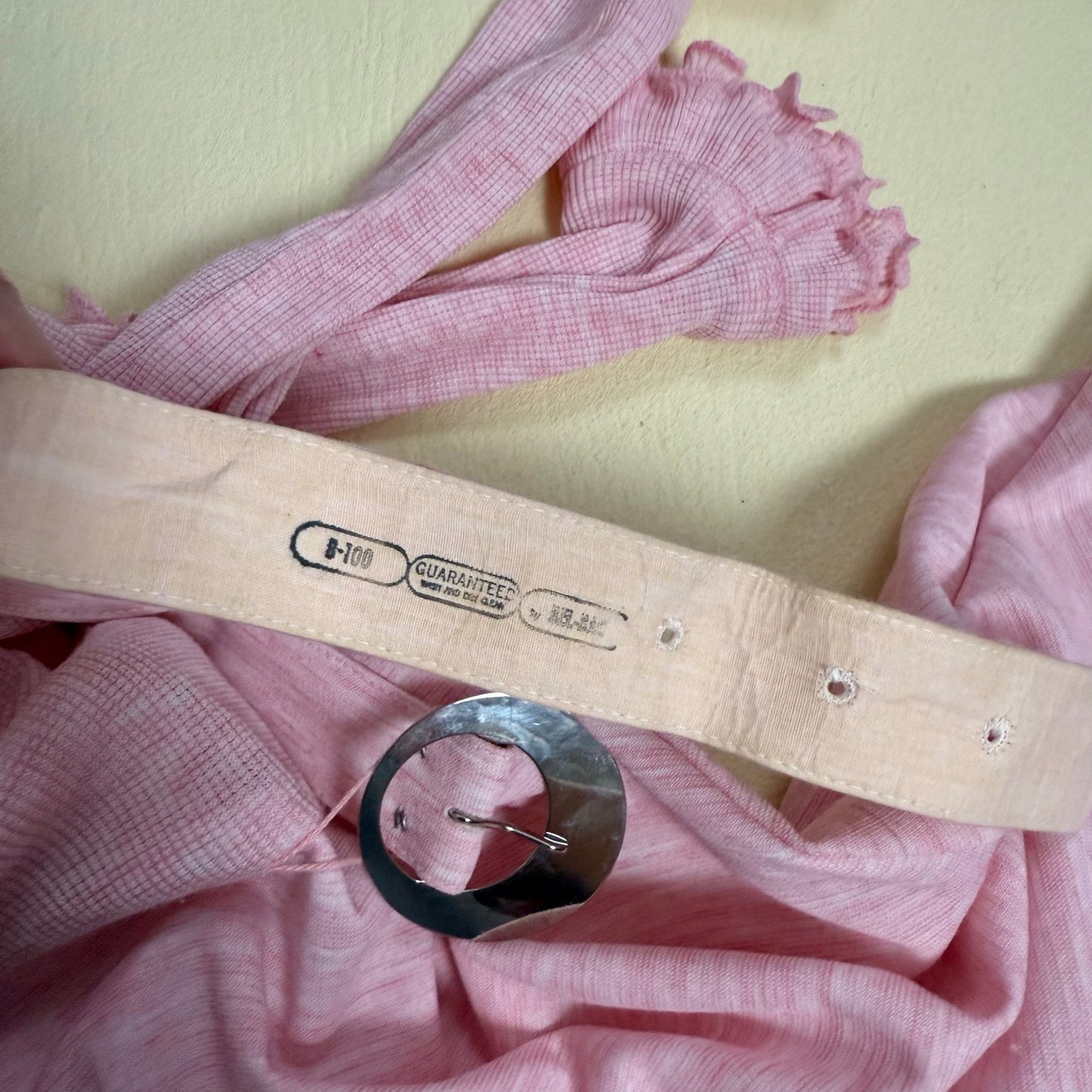 Vintage 70s Vicky Vaughn Pink Knit Mini Dress, Size XS