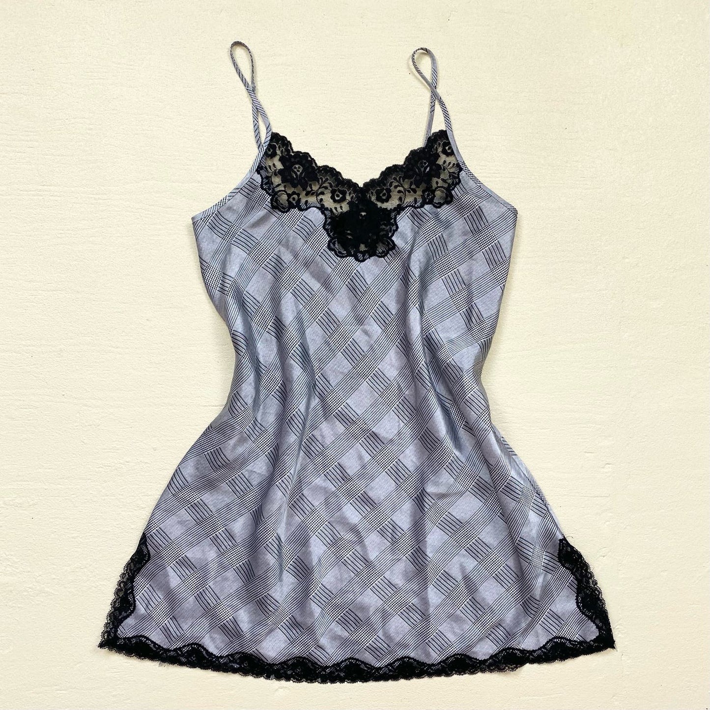 Vintage Jaclyn Smith Lace Trim Slip Mini Dress, Size Small