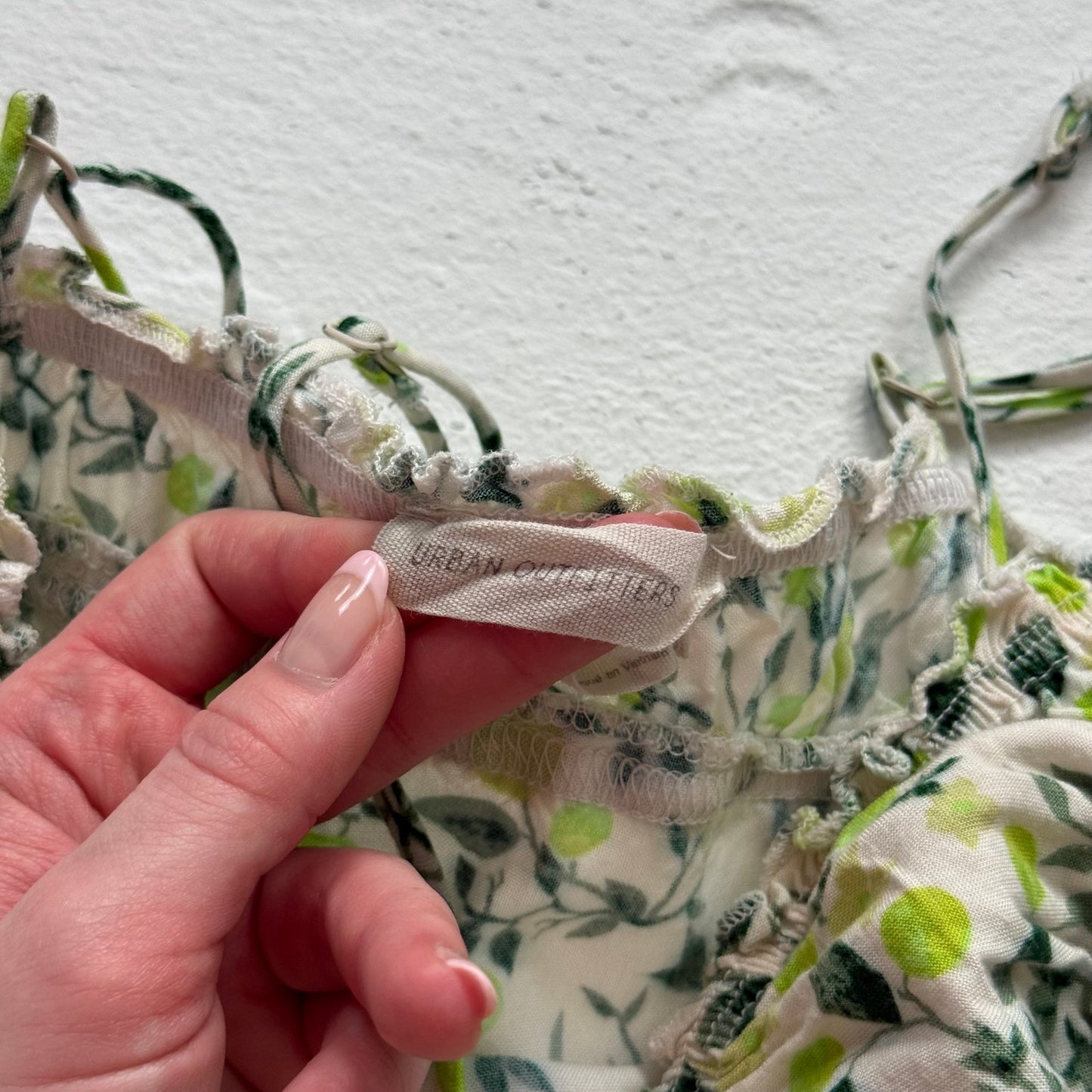 Secondhand Urban Outfitters Lime Print Micro Mini Dress, Size Small