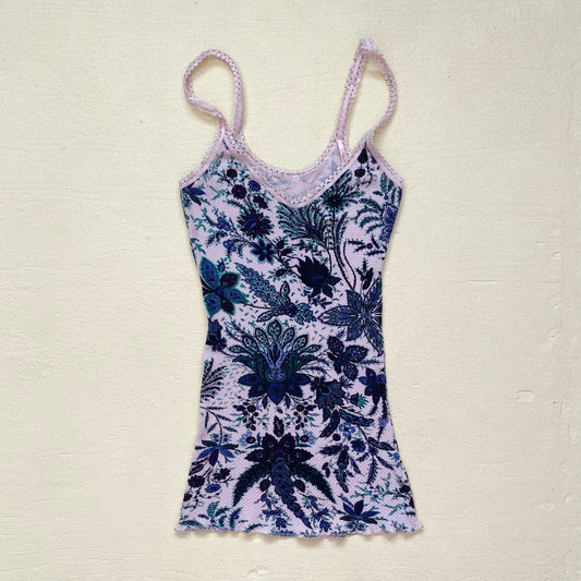 Secondhand Free People Floral Thermal Cami Tank Top, Size Medium