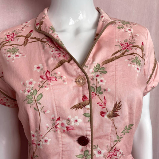 Vintage BedHead Floral Button Down Pajama Top, Size Small