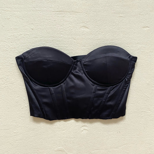 Secondhand Princess Polly Endless Love Black Corset, Size 6