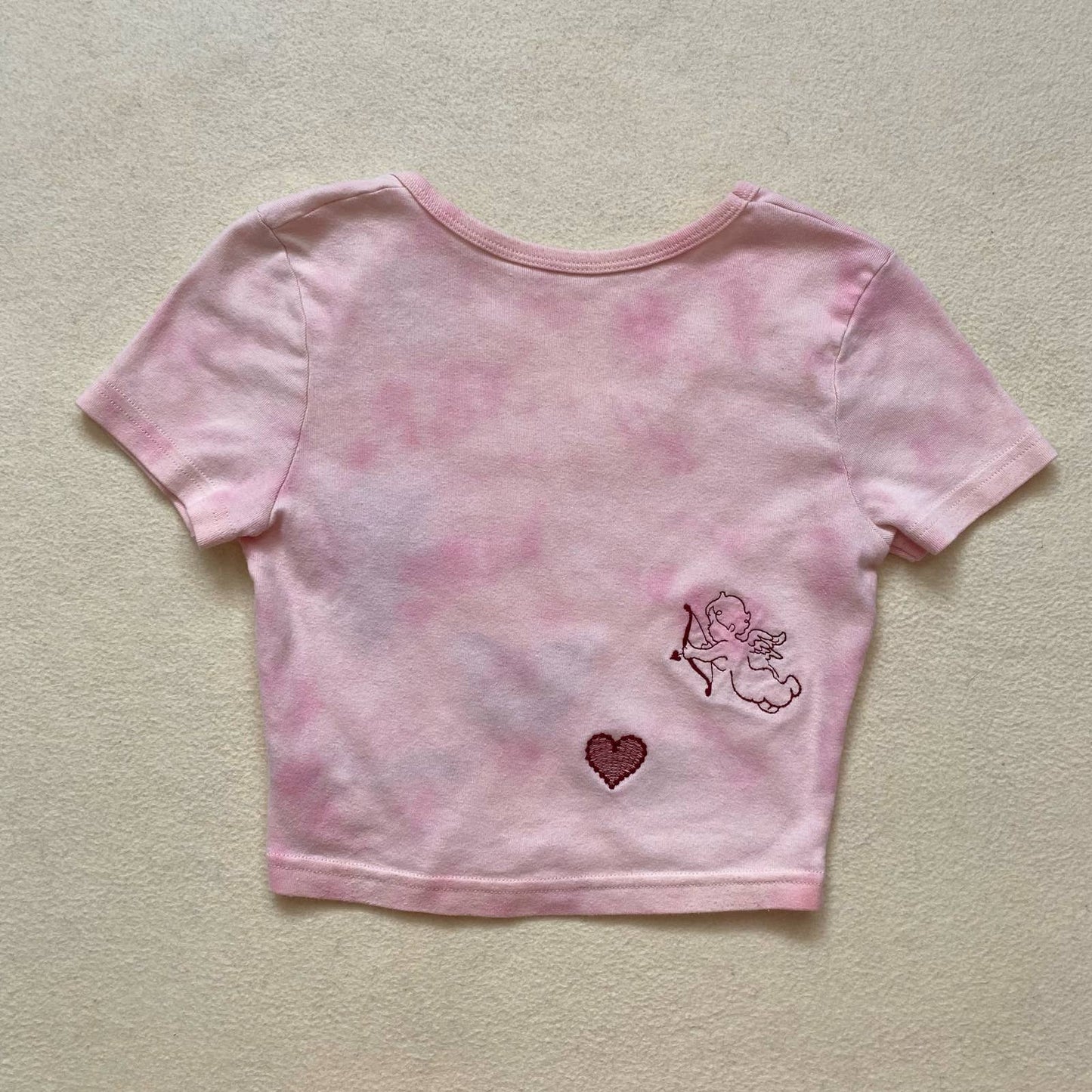 Reworked American Apparel Tie Dye Crop Baby Tee, Size Small