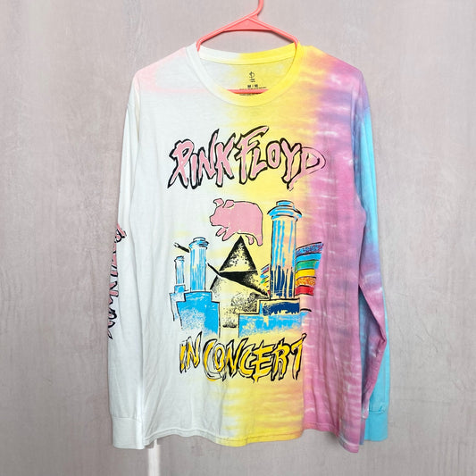 Secondhand Pink Floyd Tie Dye Long Sleeve Graphic T-Shirt, Size Medium