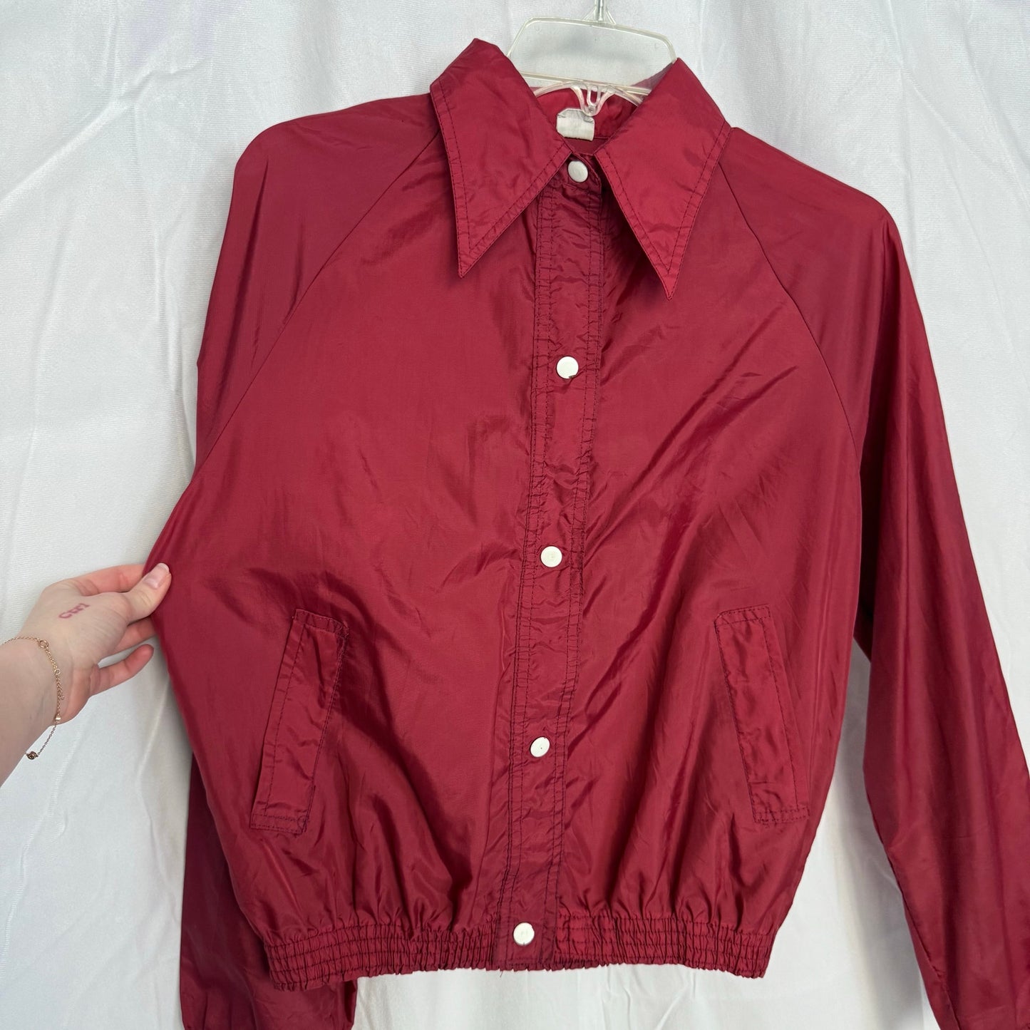 Vintage Dagger Collar Windbreaker Jacker, Size Medium
