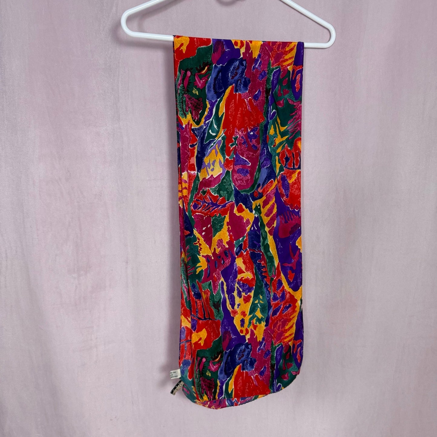 Vintage New York Studio Abstract Silk Scarf