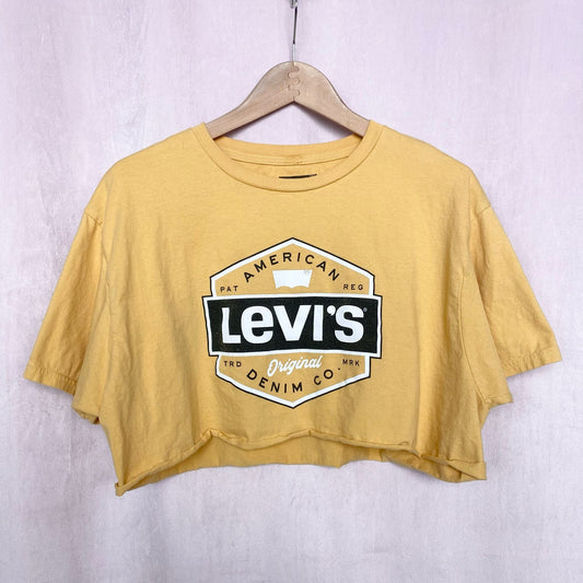 Reworked Levi’s American Denim Co Crop Tee, Size XL