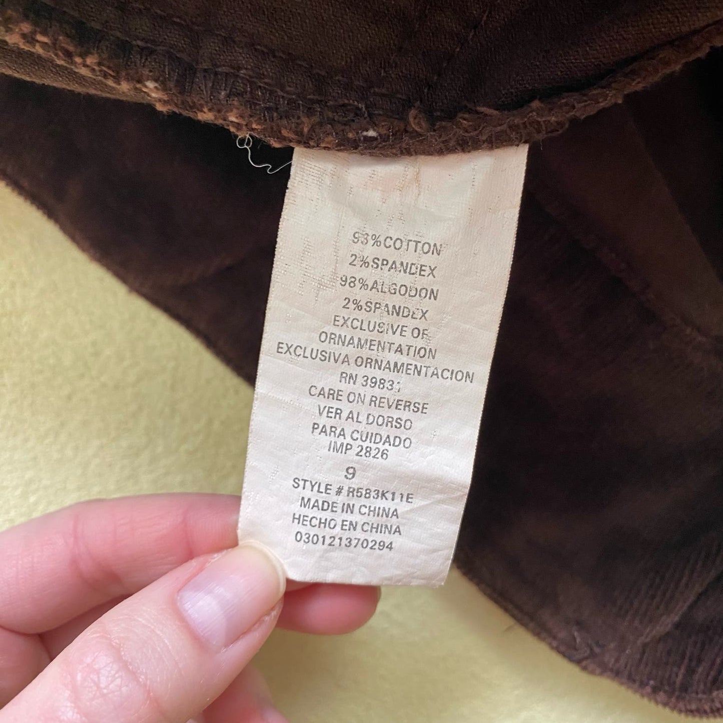 Y2K Rewind Brown Corduroy Flare Skirt, Size 9