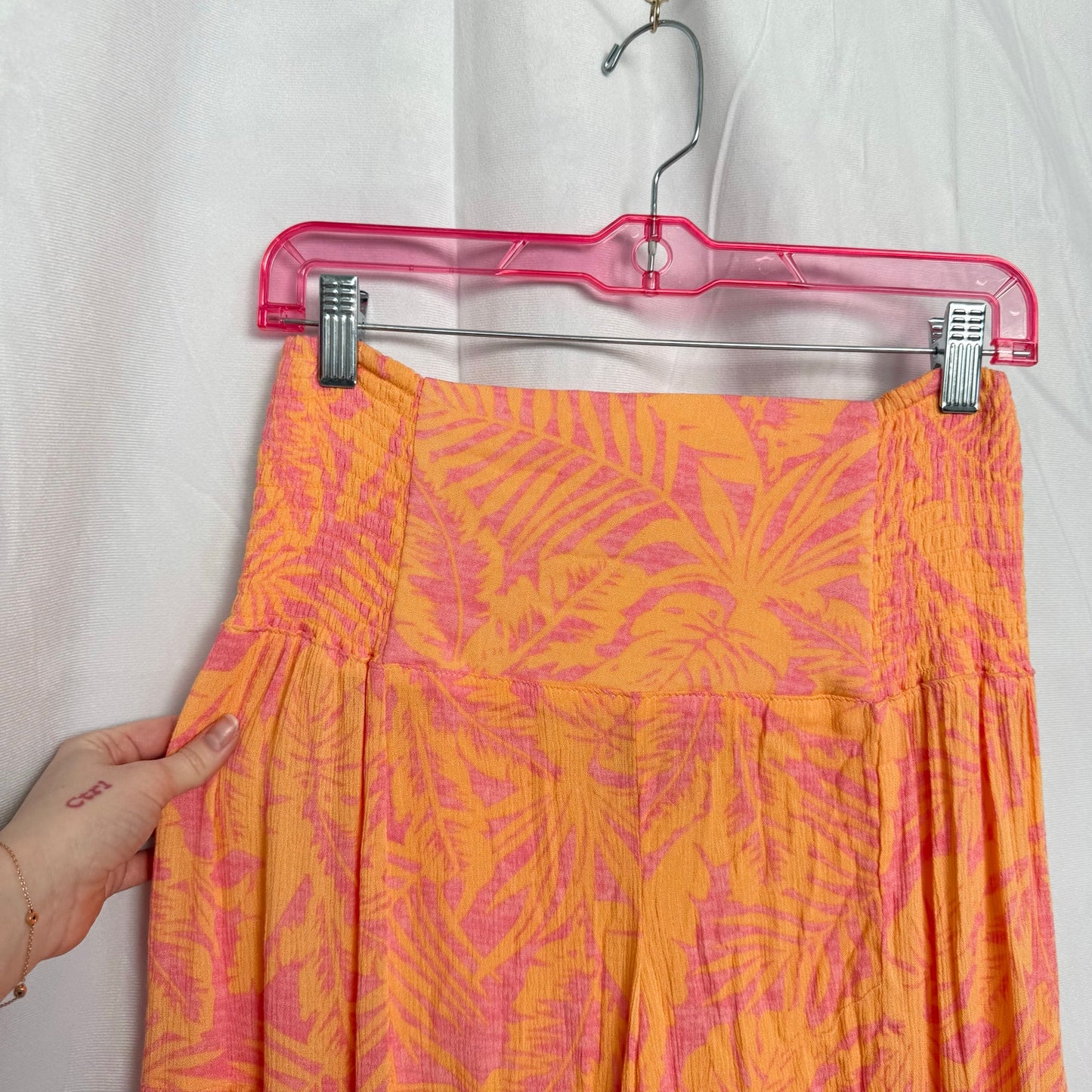 Secondhand Sincerely Jules Tropical Wide Leg Flowy Pants, Size Small