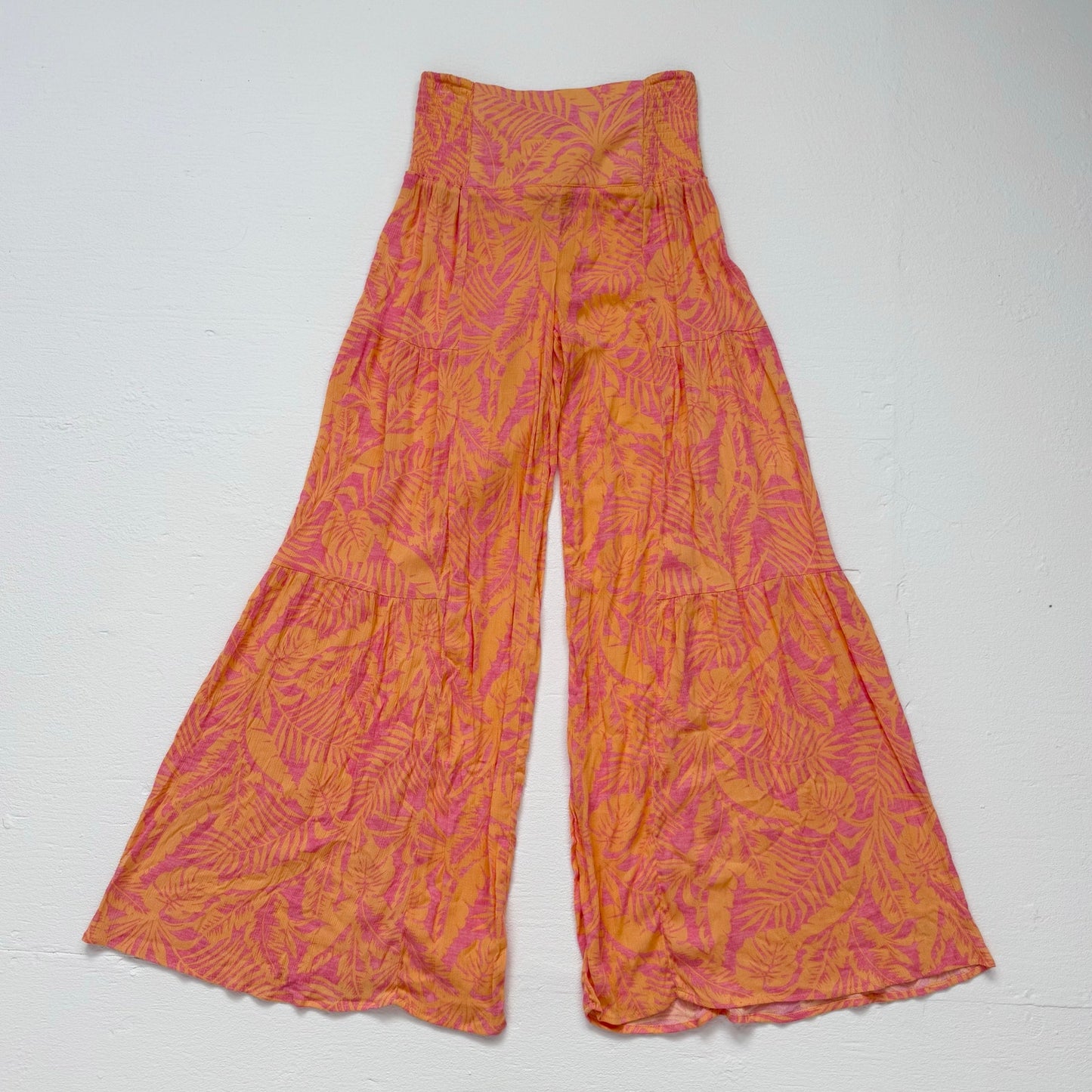 Secondhand Sincerely Jules Tropical Wide Leg Flowy Pants, Size Small