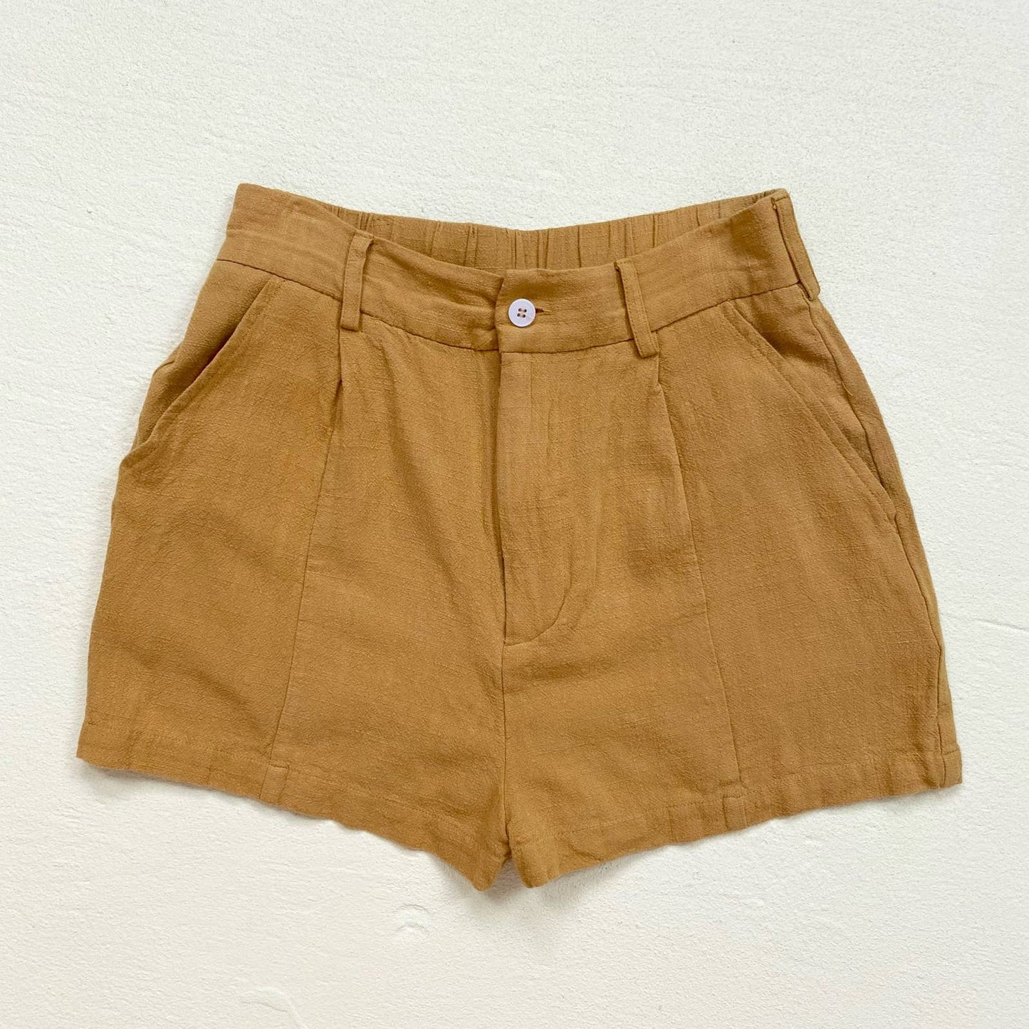 Secondhand Walter Baker Mustard Yellow High Waisted Shorts, Size Medium