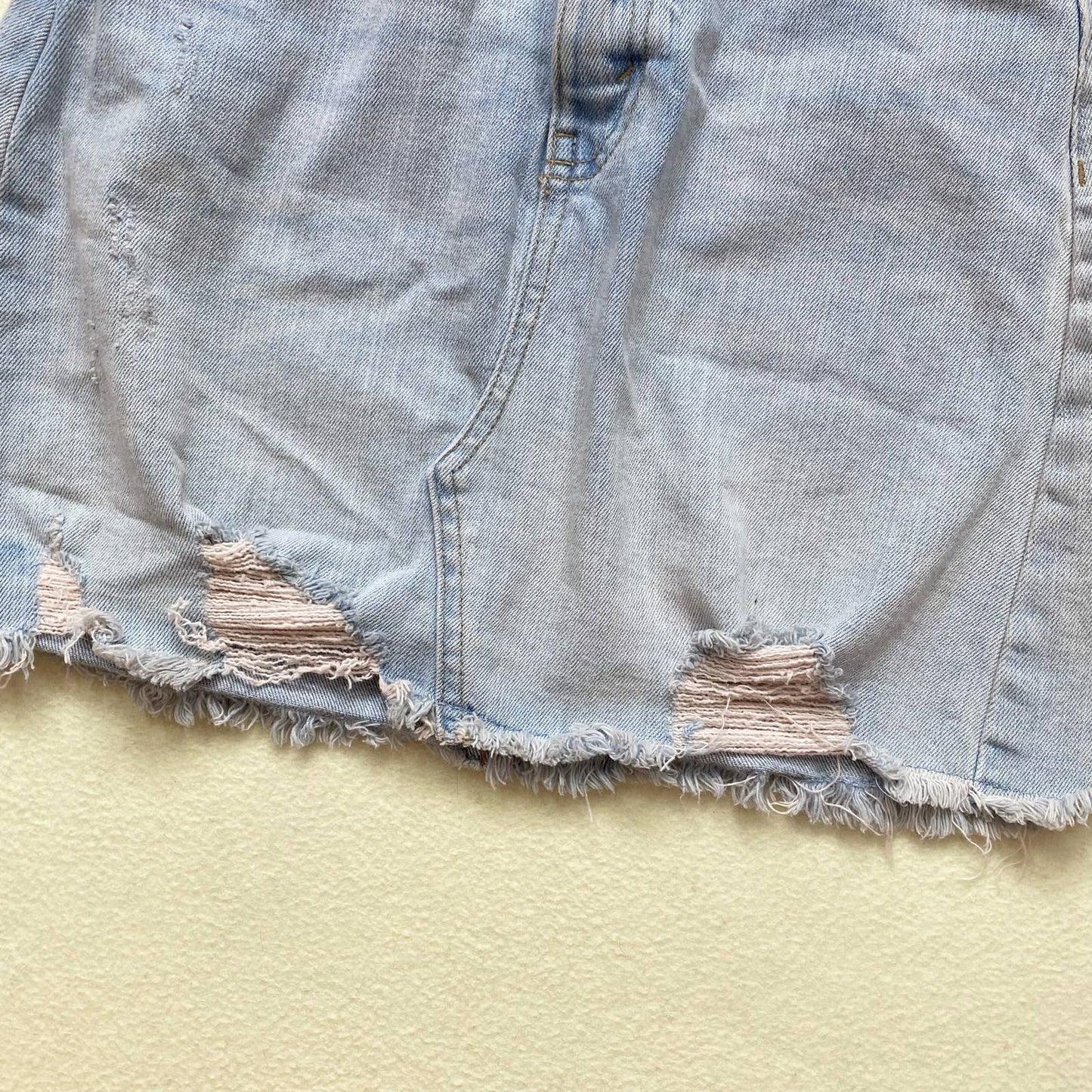 Secondhand Wild Fable Distressed Denim Mini Skirt, Size 0