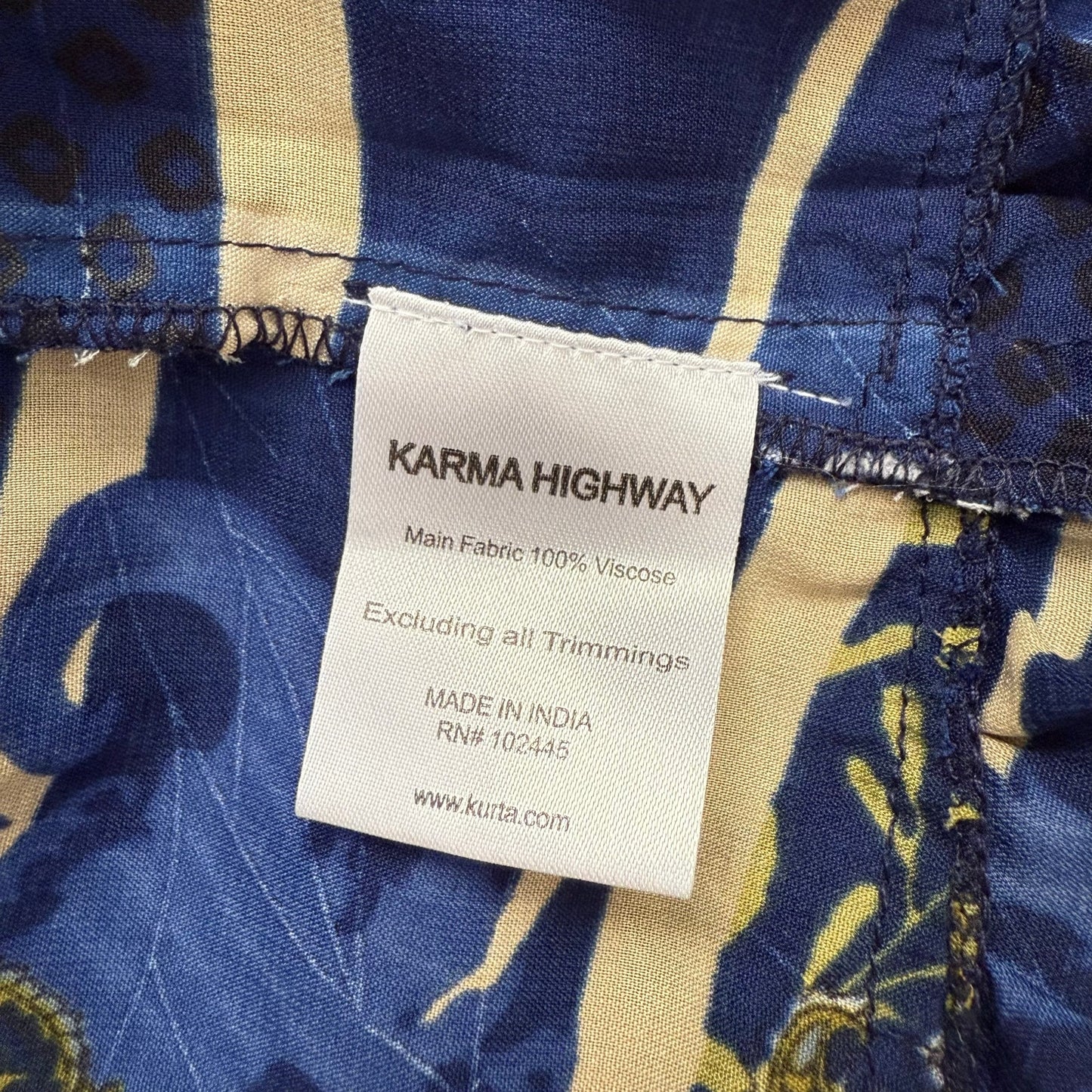 Secondhand Karma Highway Boho Floral Tiered Maxi Skirt, Size Medium