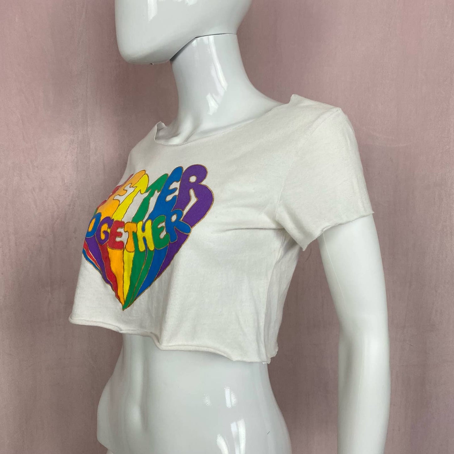 Reworked Old Navy Better Together Crop Tee, Size Small