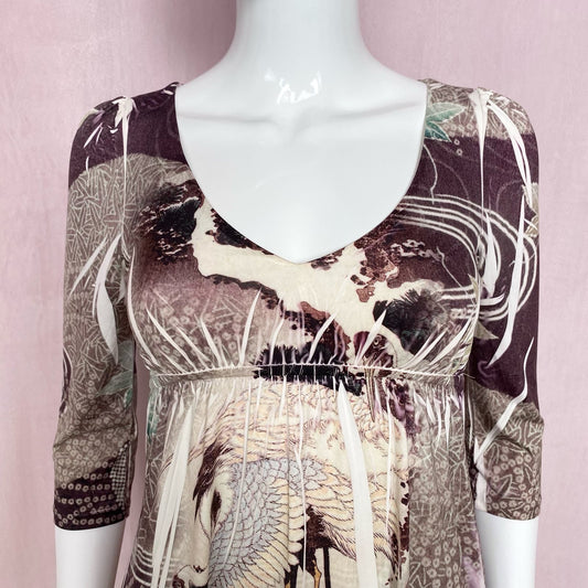 Y2K S-Twelve Sublimation Stretch Mini Dress, Size Small