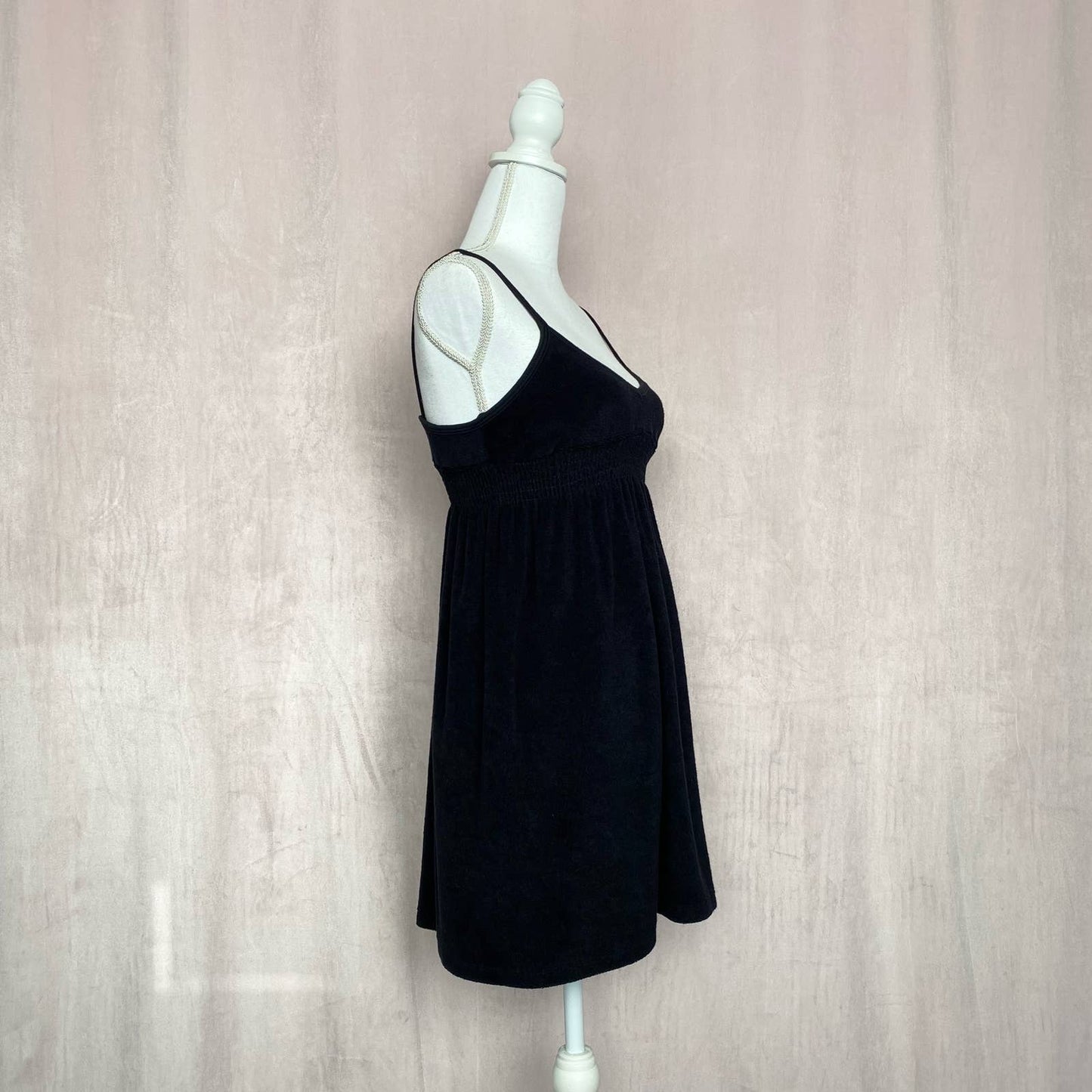 Secondhand Tillys Full Tilt Black Mini Towel Dress, Size Small