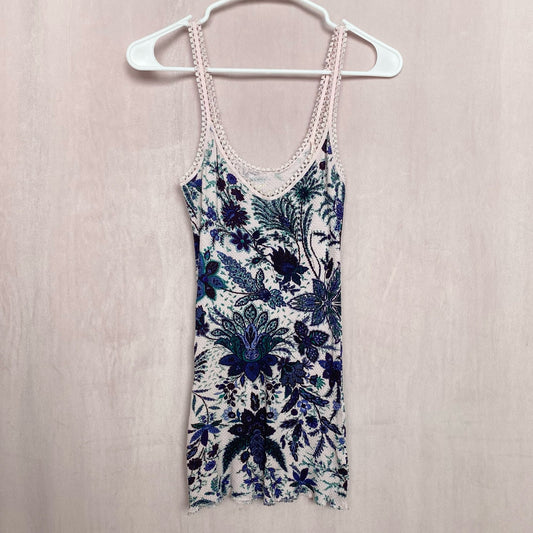 Secondhand Free People Floral Thermal Cami Tank Top, Size Medium