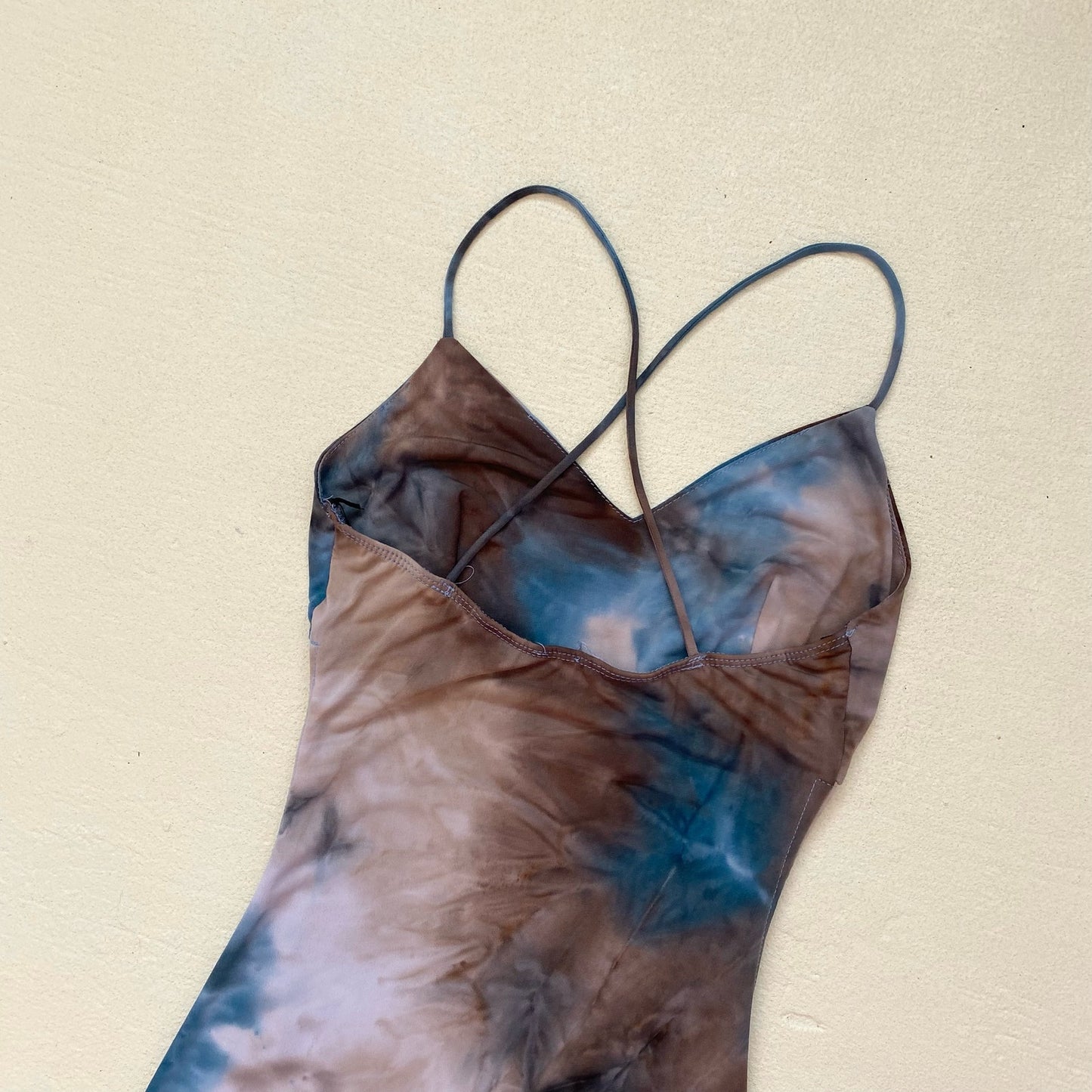 Y2K Tie Dye Bodycon Midi Cami Dress, Size Small