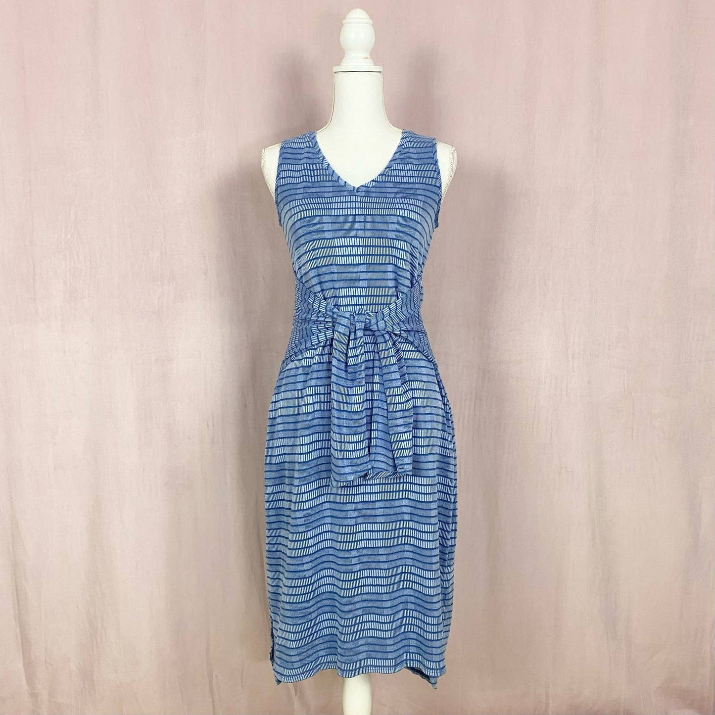 Secondhand H by Halston Front Tie Midi Dress, Size XXS