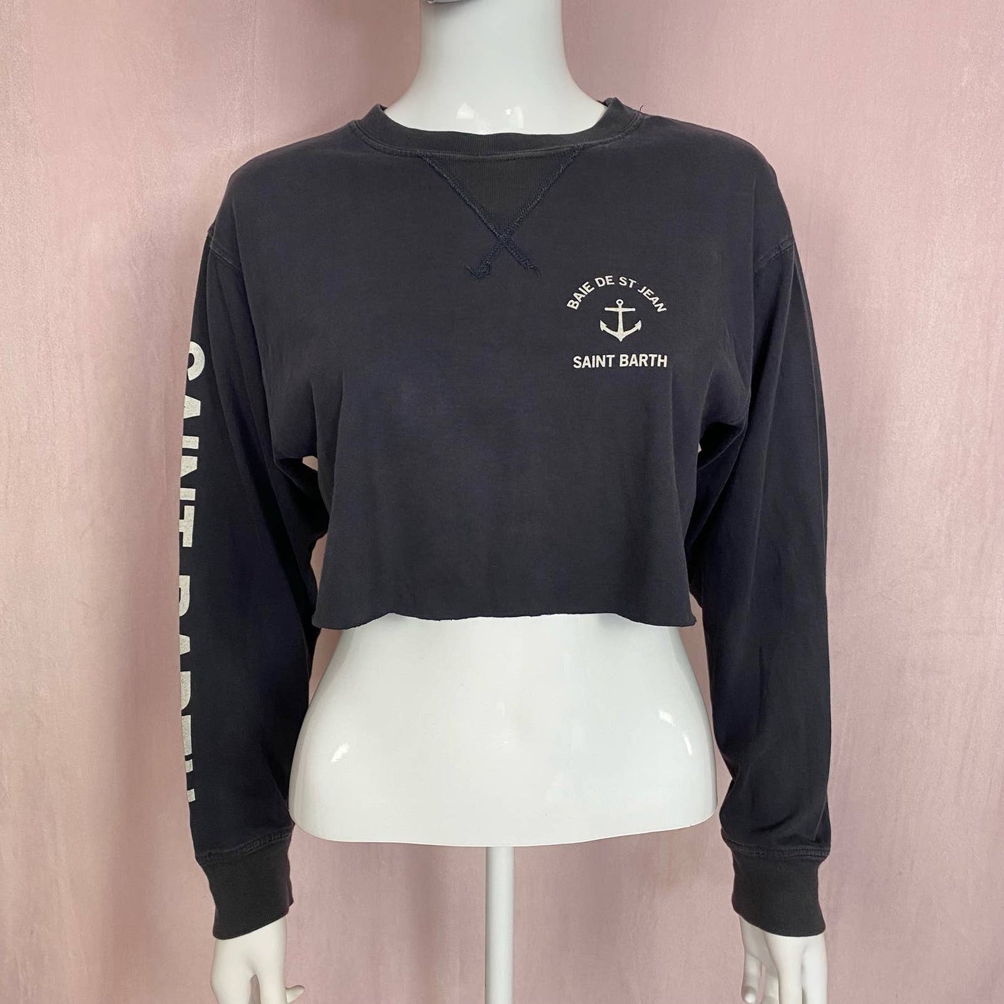 Reworked Brandy Melville Saint Barth Crop Long Sleeve