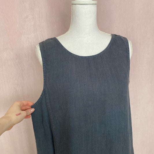 Vintage Bloomingdale’s Studio Linen Midi Dress, Size Medium