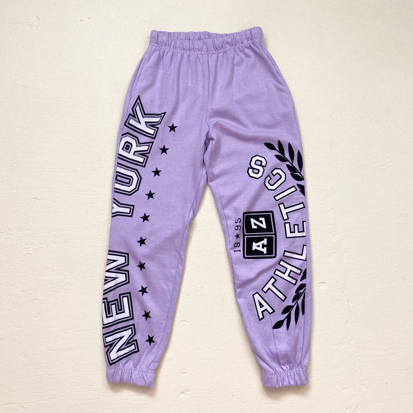 Secondhand Jolie & Joy New York Athletics Print Jogger Sweatpants, Size Small