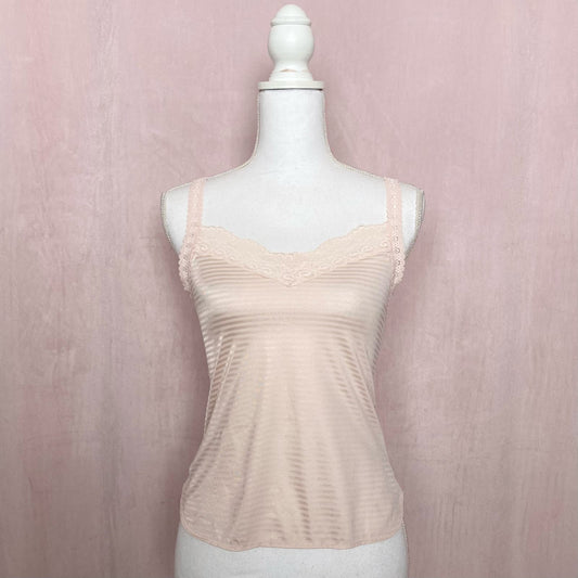 Vintage Vanity Fair Lace Trim Cami Tank Top, Size S/M